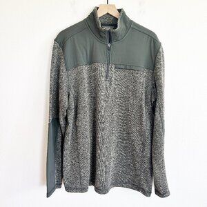 Eddie Bauer Fleece TL Gray 1/4 Zip Pullover Sweater Jacket